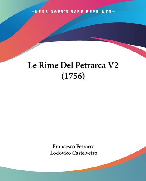 Produktbild: Le Rime Del Petrarca V2 (1756)
