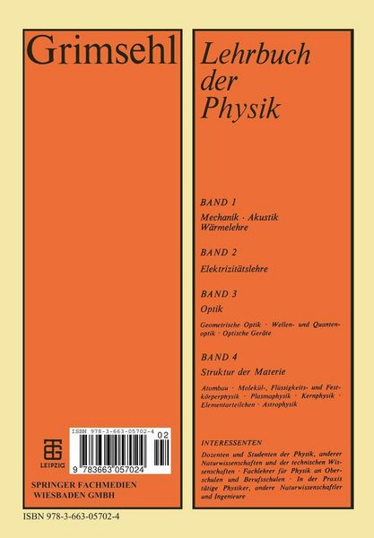 Produktbild: Grimsehl Lehrbuch der Physik
