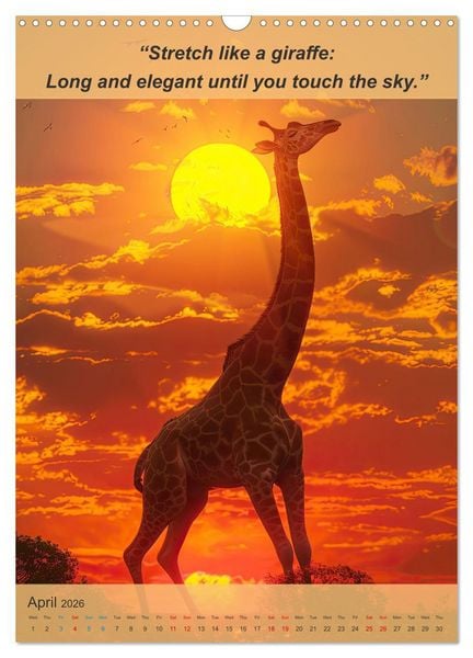 Produktbild: Funny animalistic yoga poses (Wall Calendar 2026 DIN A3 portrait), CALVENDO 12 Month Wall Calendar