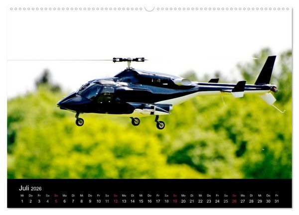 Produktbild: Modellhubschrauber (Wandkalender 2026 DIN A2 quer), CALVENDO Monatskalender
