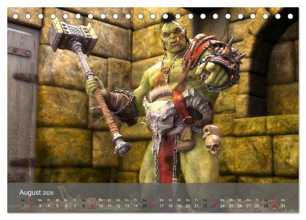 Produktbild: Welt der Orks (Tischkalender 2026 DIN A5 quer), CALVENDO Monatskalender