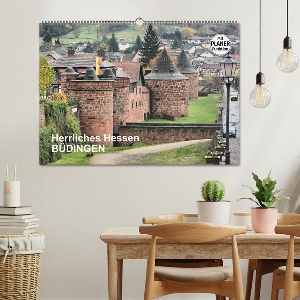 Produktbild: Herrliches Hessen - B&uuml;dingen (Wandkalender 2026 DIN A2 quer), CALVENDO Monatskalender