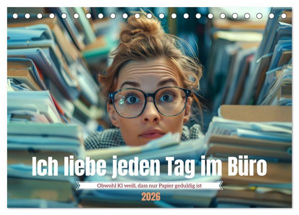 Produktbild: Ich liebe jeden Tag im B&uuml;ro (Tischkalender 2026 DIN A5 quer), CALVENDO Monatskalender