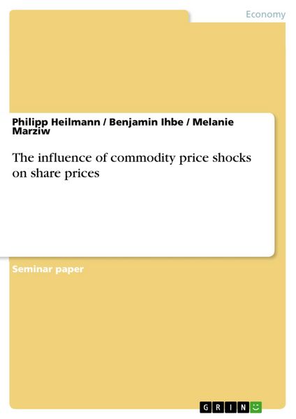 Produktbild: The influence of commodity price shocks on share prices