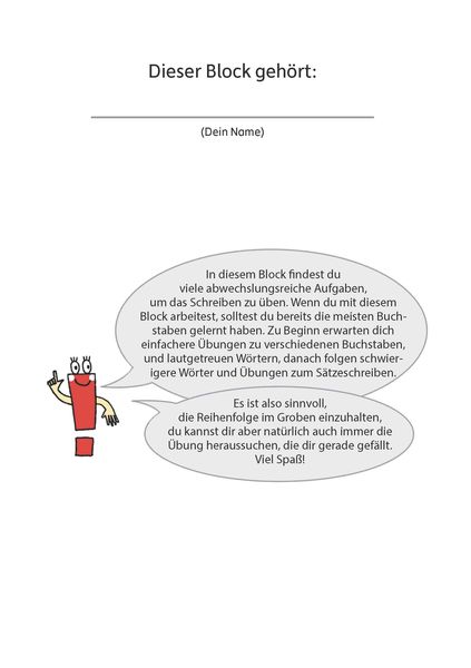 Richtig schreiben lernen 1. Klasse Übungsblock