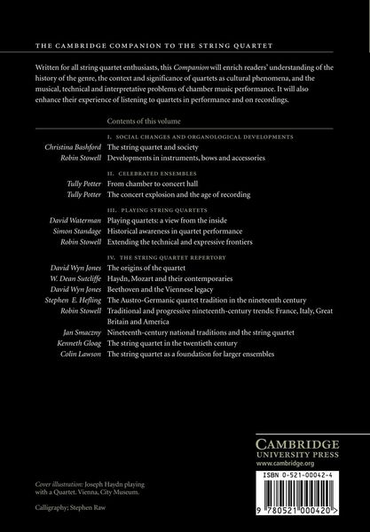 Produktbild: The Cambridge Companion to the String Quartet