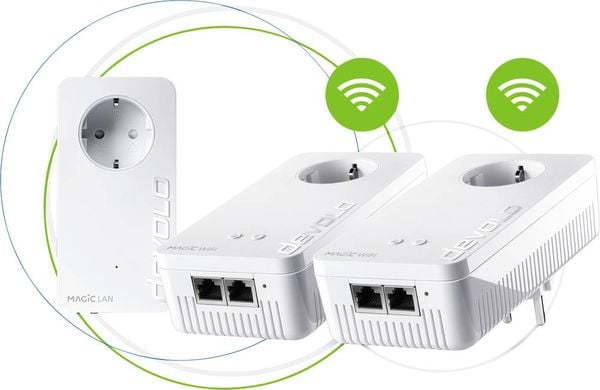 Devolo Magic 2 WiFi 6 Multiroom Kit Powerline WLAN Multiroom Starter Kit 8824 DE, AT Powerline, WLAN 2400 MBit/s