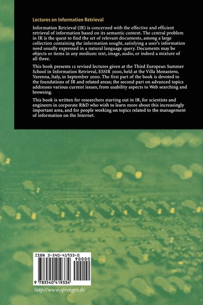 Produktbild: Lectures on Information Retrieval