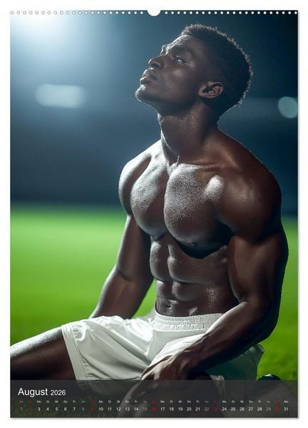Produktbild: SEXY JUNGS - Nackte Haut beim Fu&szlig;ball (Wandkalender 2026 DIN A2 hoch), CALVENDO Monatskalender