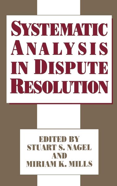 Produktbild: Systematic Analysis in Dispute Resolution