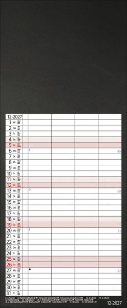 Produktbild: FMB Familienplaner schwarz 2027
