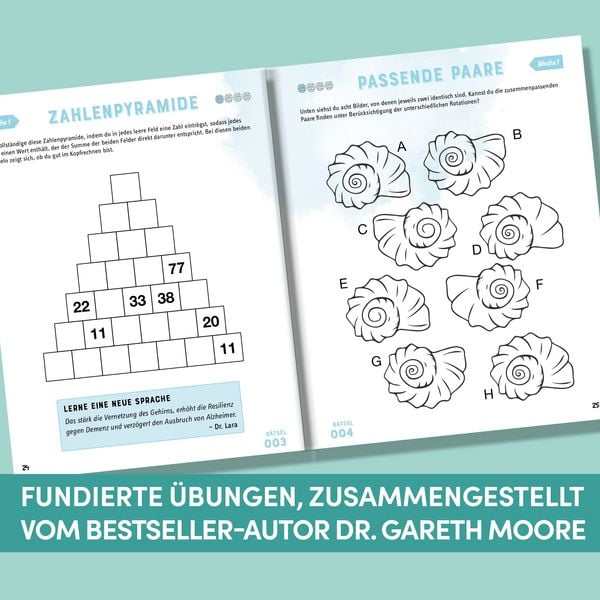 Produktbild: Gehirnjogging - Das 5 Minuten-Denksport-Buch