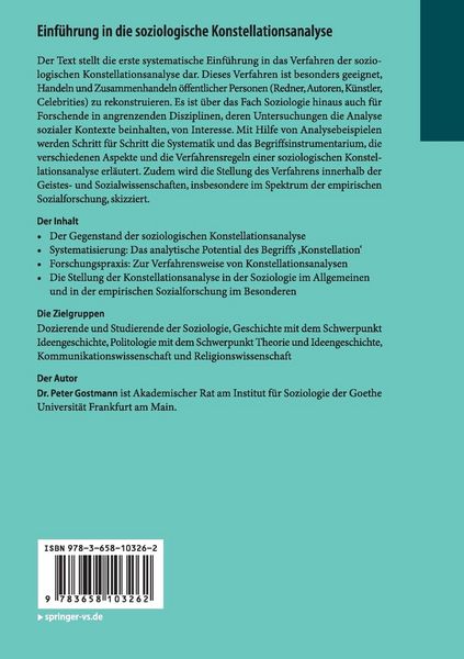 Produktbild: Einführung in die soziologische Konstellationsanalyse