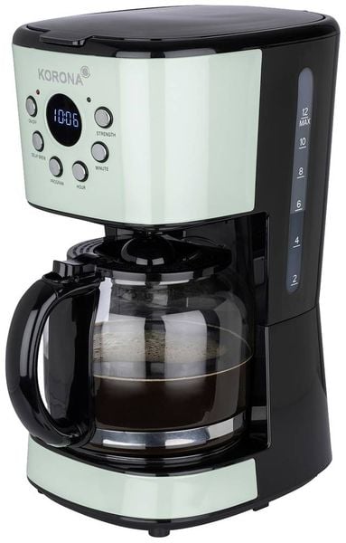 Korona 10665 Kaffeemaschine Mint Fassungsvermögen Tassen=12 Display, Timerfunktion