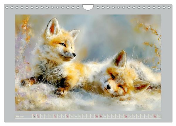 Produktbild: F&uuml;chse. Flauschiges Leuchten im Wald (Wandkalender 2027 DIN A4 quer), CALVENDO Monatskalender