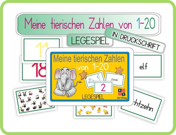 Produktbild: Meine tierischen Zahlen von 1-20 Legespiel