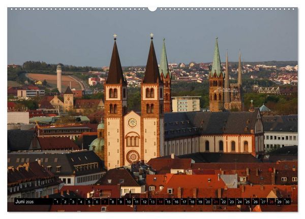 Produktbild: W&uuml;rzburg am Abend (Wandkalender 2026 DIN A2 quer), CALVENDO Monatskalender