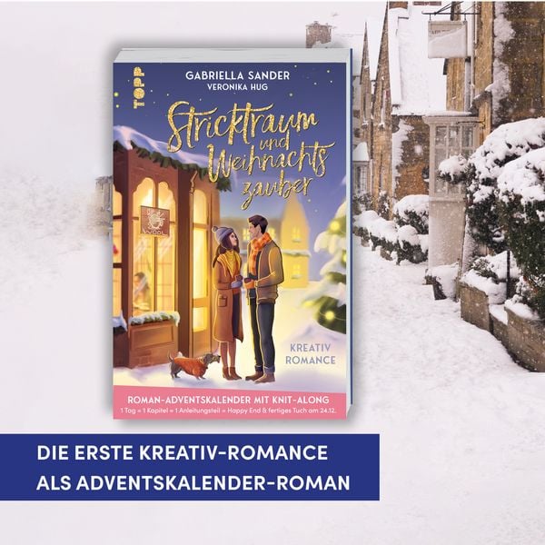 Produktbild: Stricktraum und Weihnachtszauber. Eine Kreativ-Romance. Mit Multimuster-Tuch-Knit-Along. Adventskalenderbuch