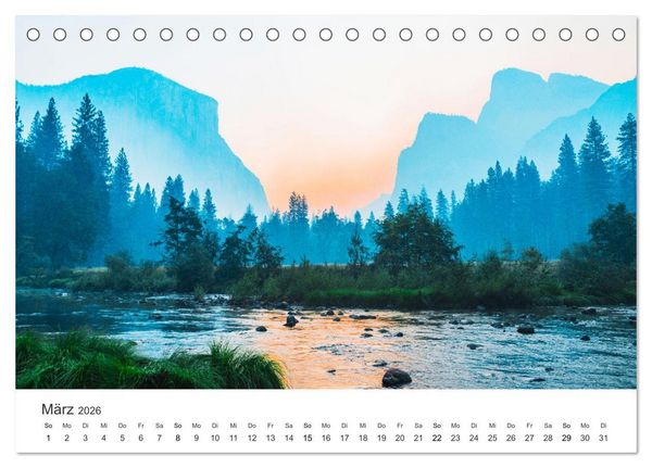Produktbild: Yosemite - Einzigartige Naturspektakel (Tischkalender 2026 DIN A5 quer), CALVENDO Monatskalender