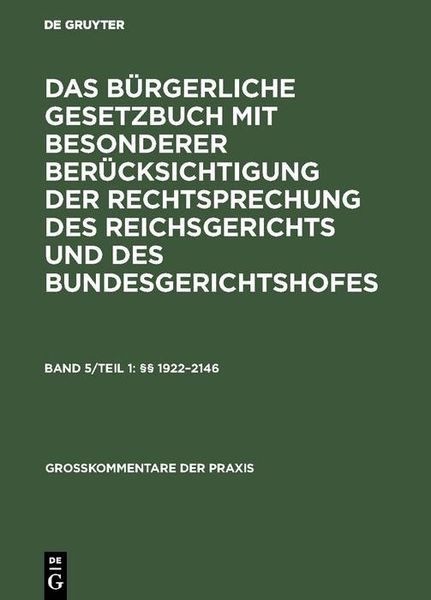 Produktbild: &sect;&sect; 1922-2146