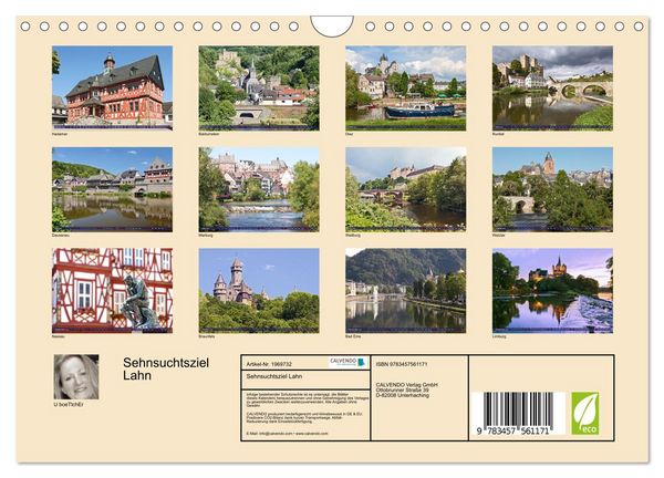 Produktbild: Sehnsuchtsziel Lahn (Wandkalender 2026 DIN A4 quer), CALVENDO Monatskalender