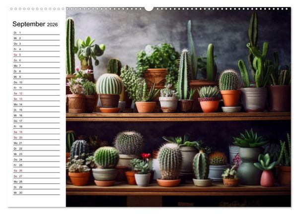 Produktbild: Kaktuszauberland (Wandkalender 2026 DIN A2 quer), CALVENDO Monatskalender