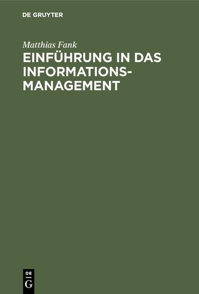 Produktbild: Einf&uuml;hrung in das Informationsmanagement