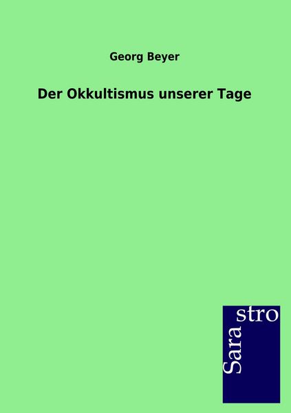 Produktbild: Der Okkultismus unserer Tage