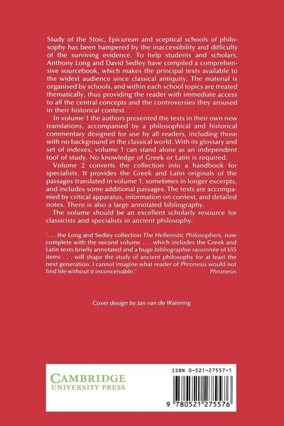 Produktbild: The Hellenistic Philosophers