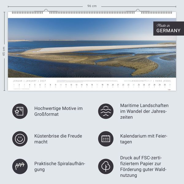 Produktbild: Meerlandschaft SYLT Kalender 2027 - Hans Jessel