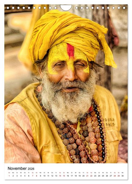 Produktbild: Sadhus - Die heiligen M&auml;nner von Nepal (Wandkalender 2026 DIN A4 hoch), CALVENDO Monatskalender