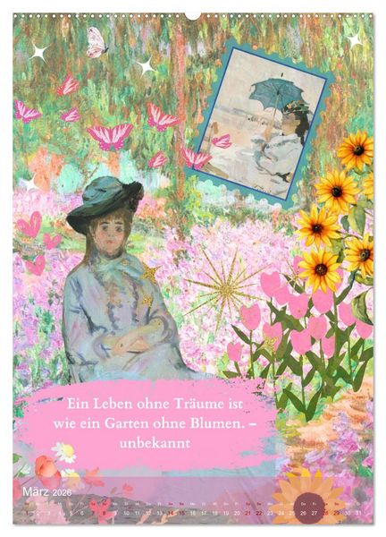 Produktbild: Vintage Vibes &ndash; Frauen, Kunst und Worte (Wandkalender 2026 DIN A2 hoch), CALVENDO Monatskalender