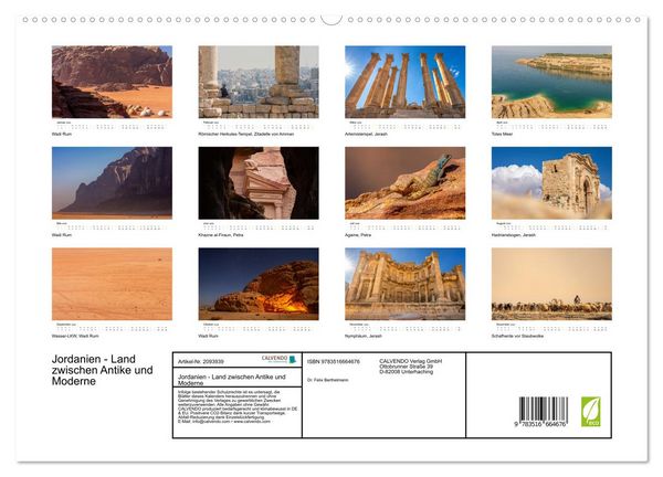 Produktbild: Jordanien - Land zwischen Antike und Moderne (hochwertiger Premium Wandkalender 2026 DIN A2 quer), Kunstdruck in Hochglanz