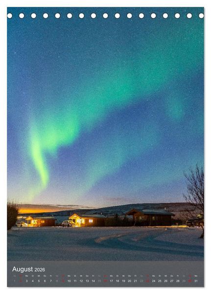 Produktbild: Aurora - Polarlicht des Nordens (Tischkalender 2026 DIN A5 hoch), CALVENDO Monatskalender