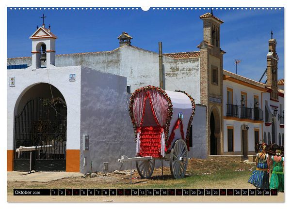 Produktbild: El Rocio - Andalusiens faszinierende Wallfahrt (hochwertiger Premium Wandkalender 2026 DIN A2 quer), Kunstdruck in Hochglanz