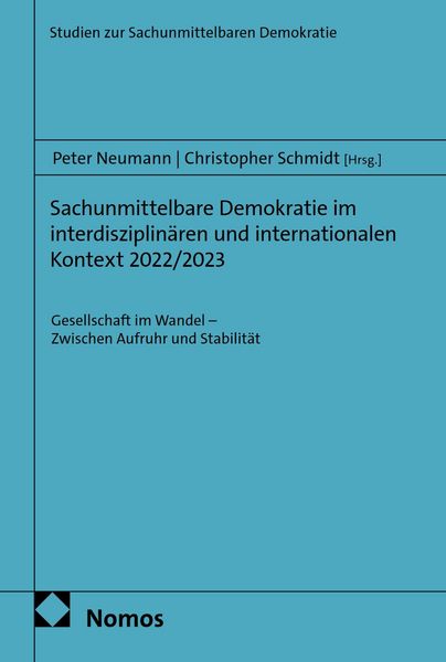 Produktbild: Sachunmittelbare Demokratie im interdisziplin&auml;ren und internationalen Kontext 2022/2023