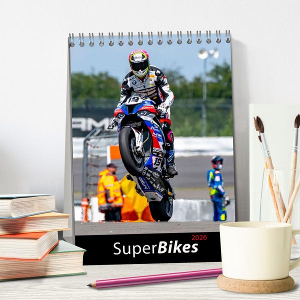 Produktbild: SuperBikes (Tischkalender 2026 DIN A5 hoch), CALVENDO Monatskalender