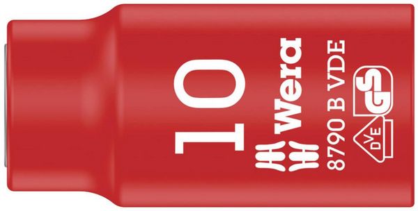 Produktbild: Wera 8790 B VDE 05004954001 Au&szlig;en-Sechskant VDE-Steckschl&uuml;sseleinsatz 10mm 3/8" (10 mm)