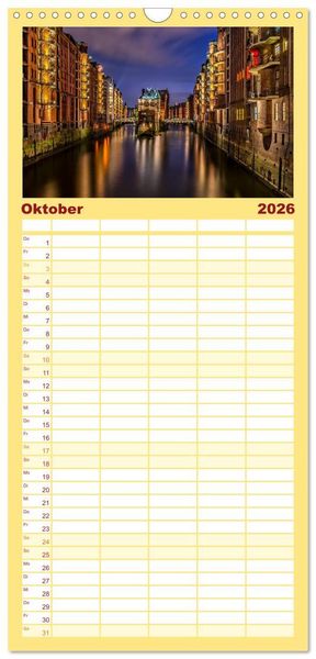Produktbild: Familienplaner 2026 - 12 wundersch&ouml;ne Sehensw&uuml;rdigkeiten in Deutschland mit 5 Spalten (Wandkalender, 21 x 45 cm) CALVENDO