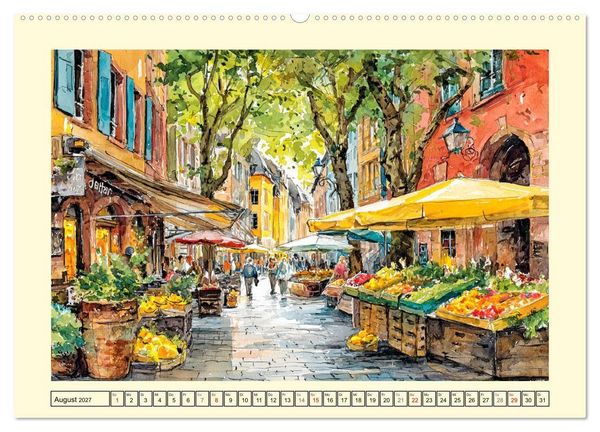 Produktbild: Deutschland. K&uuml;nstlerische Interpretationen (hochwertiger Premium Wandkalender 2027 DIN A2 quer), Kunstdruck in Hochglanz