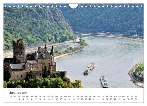 Produktbild: Rhine Valley and Castles (Wall Calendar 2026 DIN A4 landscape), CALVENDO 12 Month Wall Calendar