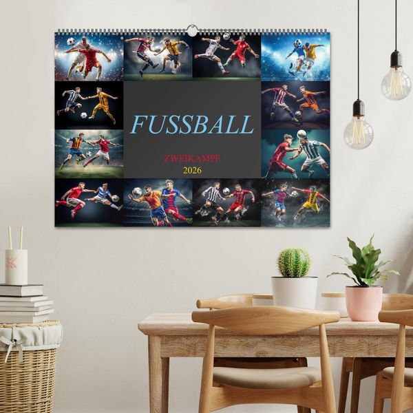 Produktbild: Fussball - Zweikampf (Wandkalender 2026 DIN A2 quer), CALVENDO Monatskalender