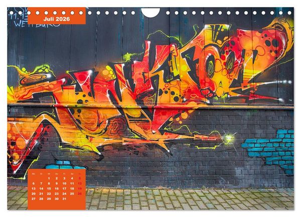 Produktbild: Graffiti (Wandkalender 2026 DIN A4 quer), CALVENDO Monatskalender