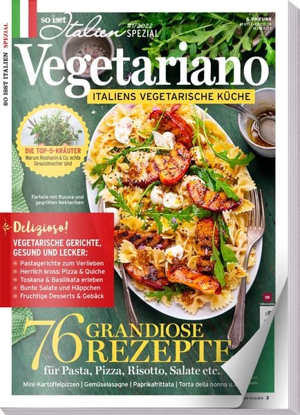 Produktbild: So is(s)t Italien SPEZIAL 01/ 2022 &bdquo;Vegetariano" - 76 vegetarische Rezepte aus italien