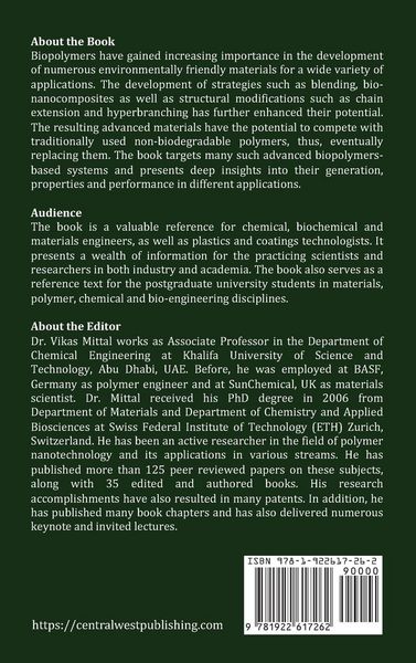 Produktbild: Biopolymers Based Advanced Materials (Volume 1)