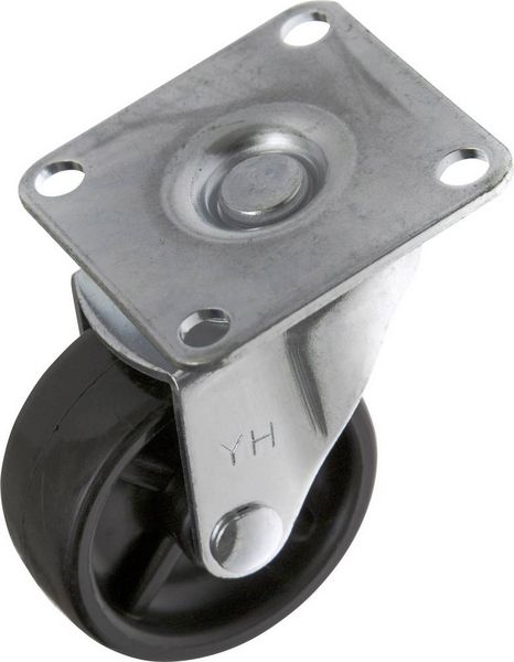 Produktbild: TOOLCRAFT TO-5137893 Bockrolle Gummi 50mm mit Anschraubplatte Tragf&auml;higkeit (max.): 50kg