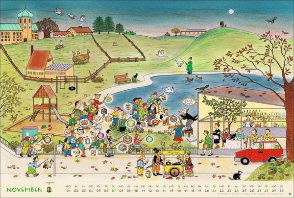 Produktbild: R.S. Berner Wimmel-Kalender 2027