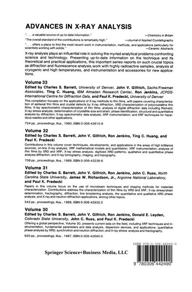 Produktbild: Advances in X-Ray Analysis