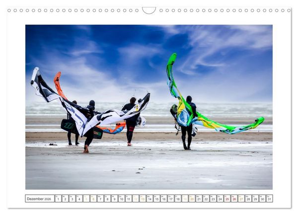 Produktbild: Wassersport - Spa&szlig; am Meer bei Wind und Wellen (Wandkalender 2026 DIN A3 quer), CALVENDO Monatskalender