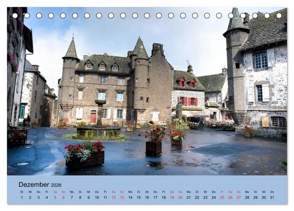 Produktbild: Dorfidyllen in Frankreich (Tischkalender 2026 DIN A5 quer), CALVENDO Monatskalender